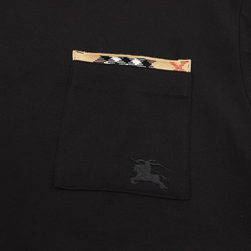 Burberry House Check Collar & Chest Pocket Trim Short-Sleeve T-Shirt